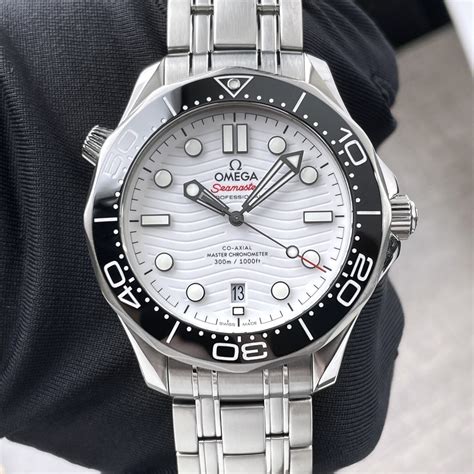 omega seamaster 300m white dial review|omega seamaster diver 300m price.